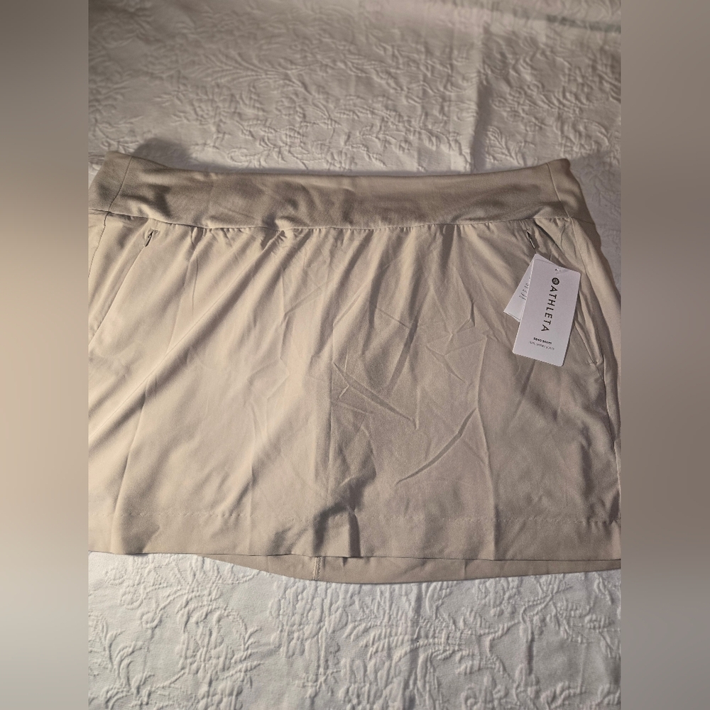 Athleta Soho Skort Abalone Tennis Golf Stretch Skirt Women's Size 24 NWT